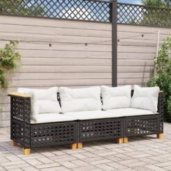 VidaXL - Tuinbank - Zwart - Poly Rattan - 3 Stuks -VIDAXL Winkel 19b38ee4bdaa4f10ad74d069230b9191