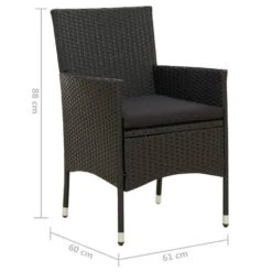 VidaXL - Tuinstoelen - Zwart - Poly Rattan - 4 Stuks - Met Kussens -VIDAXL Winkel 1a0bb6019f834993af684dfeb772a6fe