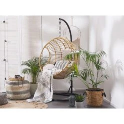 Beliani Hangstoel ASPIO - Beige Pe Rotan 7 Beliani Hangstoel ASPIO - Beige Pe Rotan -VIDAXL Winkel 1a37ca2dd03b481180338582f32e934b