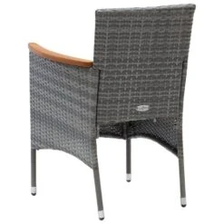 VidaXL - Tuinstoelen - Grijs - Poly Rattan - 4 Stuks -VIDAXL Winkel 1a9b659ed41047eb8aed3862ed06fc1d