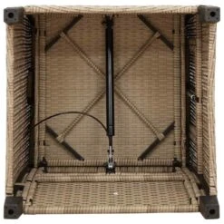 VidaXL - Verstelbare Tuinstoel Met Bijzettafel - Beige - Poly Rattan -VIDAXL Winkel 1c94b28e1b8e43e2b25371acf4177aba