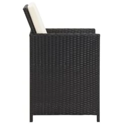 VidaXL - Tuinstoelen - Kussens - Zwart - Poly Rattan - 4 Stuks -VIDAXL Winkel 1cd89155352f40e7bc67a8a87b27b60e