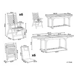 AMANTEA - Tuinset Voor 6 - Donkerhout/Grijs - Acaciahout -VIDAXL Winkel 1d87cddd03c24c8a8820b48b0fe649e3