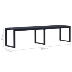 VidaXL - Tuinbank - Zwart - PS-plaat - 180 Cm -VIDAXL Winkel 1ddce6de0c8b4762ab3c41d27b9dc55d