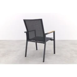 Atmos Stapelbare Tuinstoel - Antraciet/Teak -VIDAXL Winkel 1f838decf88843ba880859fbd9962f3a