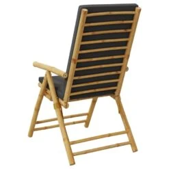 VidaXL - Inklapbaar Tuinstoelen - Kussens - Bruin - Bamboe - 2 Stuks -VIDAXL Winkel 1fa60c480f3948219f448b21d065f462