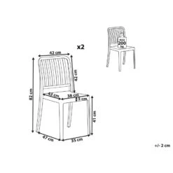 Beliani Tuinstoel SERSALE - Wit Synthetisch Materiaal -VIDAXL Winkel 2069edf8524d4b52926771692ba20a16