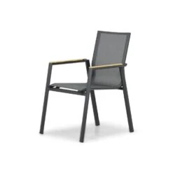 Tuinstoel Stapelbaar Aluminium/Textileen /Aluminium/textileen Grijs-antraciet -VIDAXL Winkel 20936fe7b3e7437a8d9a3bd9ba5f60b0