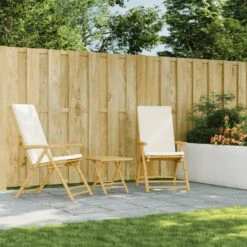 VidaXL - Inklapbare Tuinstolen - Kussens - Bruin - Bamboe - 2 Stuks -VIDAXL Winkel 20a955f8d38a46599cdad081ec962b0b