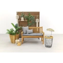 VDG Teak Houten Tuinbank Bison - 120 Cm -VIDAXL Winkel 21f7e991070e4513b8d25db9e35b9427