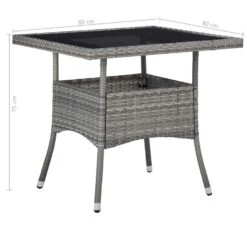 VidaXL - 5-delige Tuinset Grijs - Poly Rattan En Glas - 80x80 Cm 28 VidaXL - 5-delige Tuinset Grijs - Poly Rattan En Glas - 80x80 Cm -VIDAXL Winkel 2292a826b376459da4e91bf9e6aea5d5
