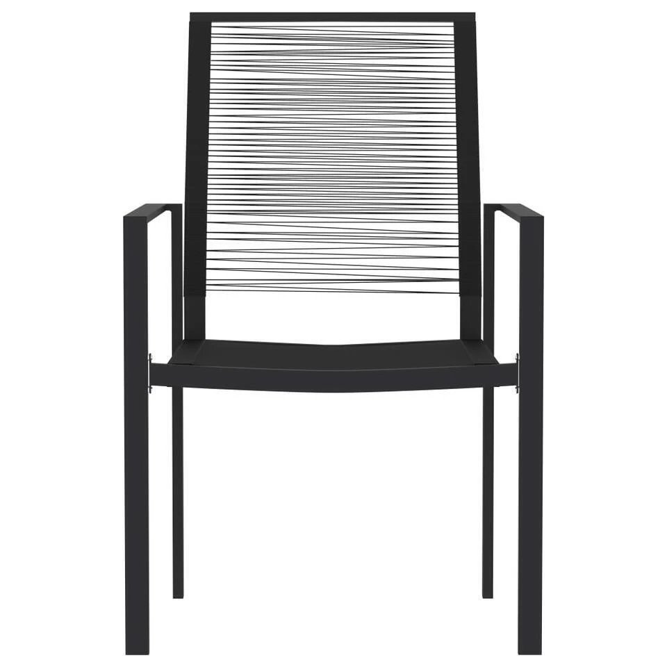 VidaXL - Tuinset Zwart PVC Rattan En Staal - 140x70 Cm - 5 Stuks 6 VidaXL - Tuinset Zwart PVC Rattan En Staal - 140x70 Cm - 5 Stuks - Afbeelding 4