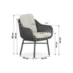 Tuinset 4 Personen 120 Cm Aluminium/wicker Grijs Santika Furniture Santika -VIDAXL Winkel 234089b7283743b9adae30728f6cbdda