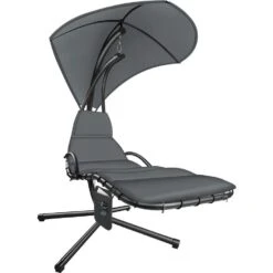 Tectake Hangstoel Elaria Met Zonnedak En Zijvak, Grijs -VIDAXL Winkel 2348cde9b1664ca6b65d922cdfd7a8fb