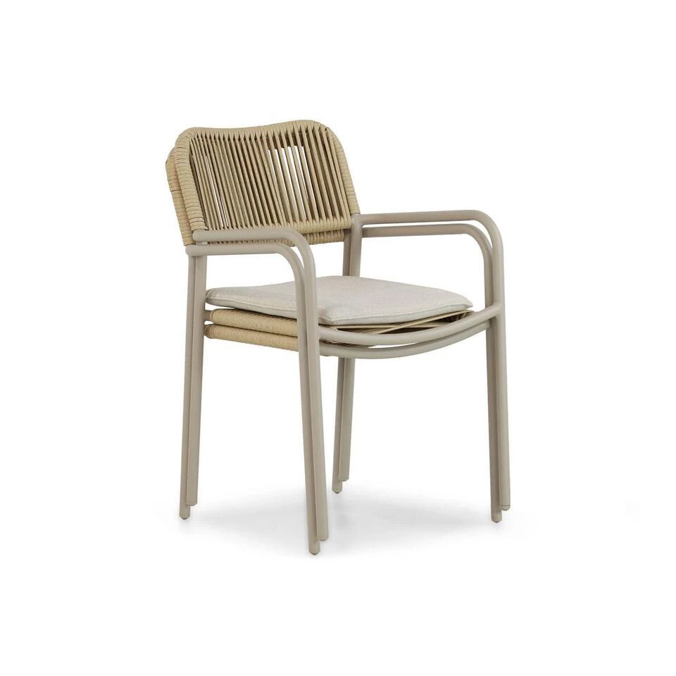 Tuinset 6 Personen 240 Cm Aluminium/rope Taupe Coco Penya/Matale 11 Tuinset 6 Personen 240 Cm Aluminium/rope Taupe Coco Penya/Matale - Afbeelding 9