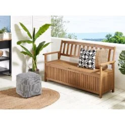 Beliani Tuinbank SOVANA - Lichte Houtkleur Acaciahout -VIDAXL Winkel 257dd1d80b564e3db98f8cfc13bf5d4d