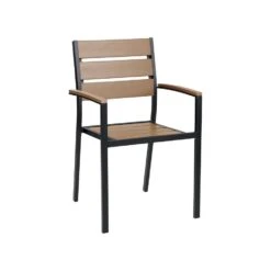 Beliani Tuintafelset VERNIO - Lichte Houtkleur Kunsthout -VIDAXL Winkel 2584f0b055c04ca39e507db2aa6ca0a8