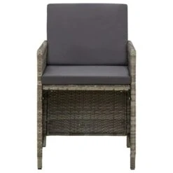 VidaXL - Buitenstoel - Grijs - Poly Rattan - 4 Stuks -VIDAXL Winkel 2693d412e44f4eb8bd7212a66966d685