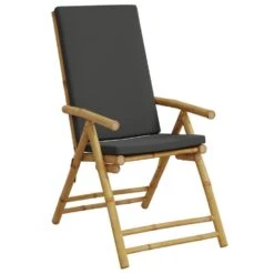 VidaXL - Inklapbaar Tuinstoelen - Kussens - Bruin - Bamboe - 2 Stuks -VIDAXL Winkel 271c05e704744402b058ffcb5d82c285