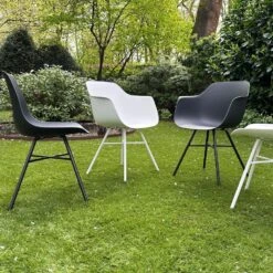 Nolon Noa-Puk Kunststof Tuinstoel Zwart - Zwart Onderstel -VIDAXL Winkel 27698c08dab5479cb11de5bbb21b1715