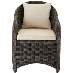 Tectake® - 2 Luxe Wicker Stoelen - Fauteuils - Zachte Kussens - Grijs - 403682 -VIDAXL Winkel 2924d6a8bfae4fdaa979822d3961bf41