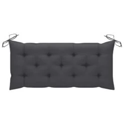 VidaXL - Tuinbank Inklapbaar Met Antraciet Kussen - Bamboe - 118x38x45 Cm -VIDAXL Winkel 2a3c8c3fceb14032b4423130213a57a4