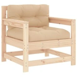 VidaXL - Tuinstoelen - Bruin - Grenenhout - 2 Stuks - Met Kussens -VIDAXL Winkel 2aa97e3c825b44699be499fbe834a221
