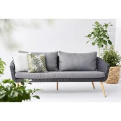 Lisomme Fien Rotan Tuinbank Zwart - Met Zitkussens -VIDAXL Winkel 2accee97c4b44fa89f7806dc01dea4d1