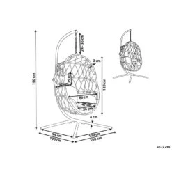 Beliani Hangstoel ADRIA - Beige Polyester -VIDAXL Winkel 2b1402e1a1ae4b0ba4cde018ebb13830