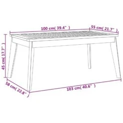 VidaXL - Tuintafel - Bruin - Acaciahout - 100 X 55 X 45 Cm -VIDAXL Winkel 2cd37d8d7f854ef2ada619d099daefb3