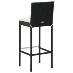 VidaXL - Tuinbarkrukken - Zwart - Poly Rattan - 2 Stuks - Met Kussens -VIDAXL Winkel 2ce3e12266ea4290a86cc28c21d225a3