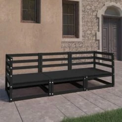 VidaXL Tuinbank 3-zits Massief Grenenhout Zwart 7 VidaXL Tuinbank 3-zits Massief Grenenhout Zwart -VIDAXL Winkel 2ce757083e794e23b5a470d354f40aca