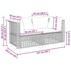 VidaXL - Tuinbank - Zwart - Poly Rattan - 2 Stuks -VIDAXL Winkel 2d7e1d4e2fd54b949a292ad5aec55fe9