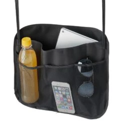 Tectake Hangstoel Elaria Met Zonnedak En Zijvak, Grijs -VIDAXL Winkel 2d8102275f3f4ff6a496f584d25662d0