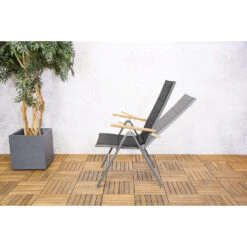 Sens-Line - Pisa Verstelbare Stoel - 65x62x110 - Aluminium -VIDAXL Winkel 2df2f88282b849a79eb4cdd5391e90cc