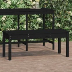 VidaXL - Tuinbank - Zwart - Grenenhout - 109 X 44 X 45 Cm -VIDAXL Winkel 2e019bd9a60643db8ce74d858f3f60be