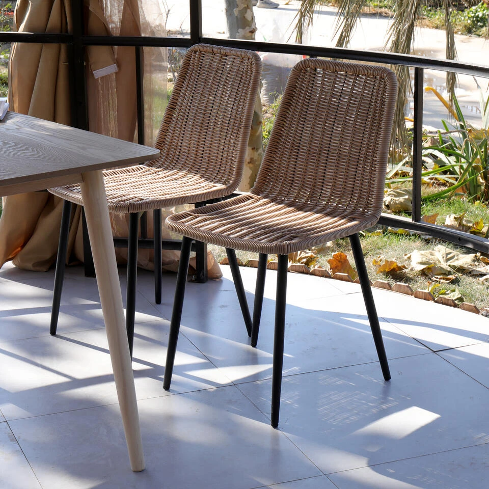 Set Van 4 Metalen Tuinstoelen 6 Set Van 4 Metalen Tuinstoelen - Afbeelding 4