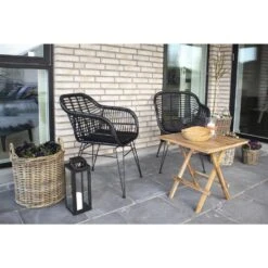 House Nordic Tuinstoel Trieste Zwart - Set Van 2 -VIDAXL Winkel 2fd04bdedfd74d919268a97bbbef3196