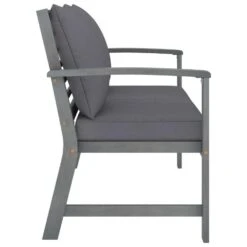 VidaXL Tuinbank Met Donkergrijs Kussen 120 Cm Massief Acaciahout 7 VidaXL Tuinbank Met Donkergrijs Kussen 120 Cm Massief Acaciahout -VIDAXL Winkel 30d7d14075244eb6b57618fa28d400c9