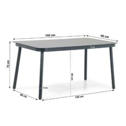 Tuinset 4 Personen 160 Cm Kunststof Grijs Lifestyle Garden Furniture -VIDAXL Winkel 321ac41976484326a8d8f4a48494de59 1