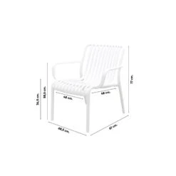 Stripe Loungestoel - Wit -VIDAXL Winkel 325f34f87961433196d75f55d162f49c