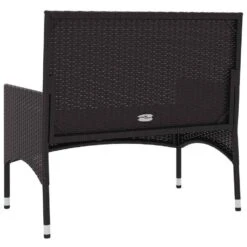 VidaXL - Tuinbank 2-zits - Zwart - Poly Rattan - Met Zwart Kussens -VIDAXL Winkel 32a2aa57248e4cef886f770c11336089