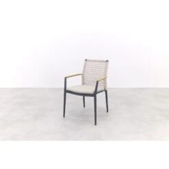 VDG Lumino Stapelbare Dining Tuinstoel - Light Rope / Teak Arm -VIDAXL Winkel 335ca01964524b6ba56e5412d570ee25