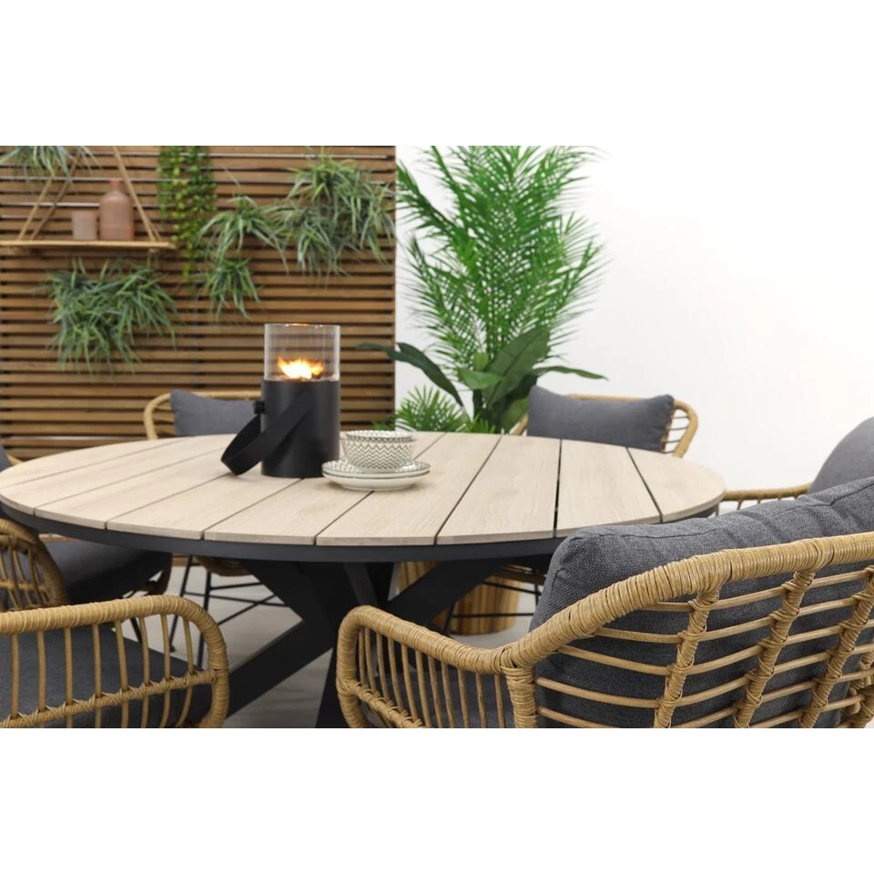 Garden Impressions Margriet Naturel / Edison 148 Cm. - Ronde Tuinset 12 Garden Impressions Margriet Naturel / Edison 148 Cm. - Ronde Tuinset - Afbeelding 10