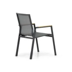 Tuinstoel Stapelbaar Aluminium/Textileen /Aluminium/textileen Grijs-antraciet -VIDAXL Winkel 3645350a290548d9979ec63116d3bab3