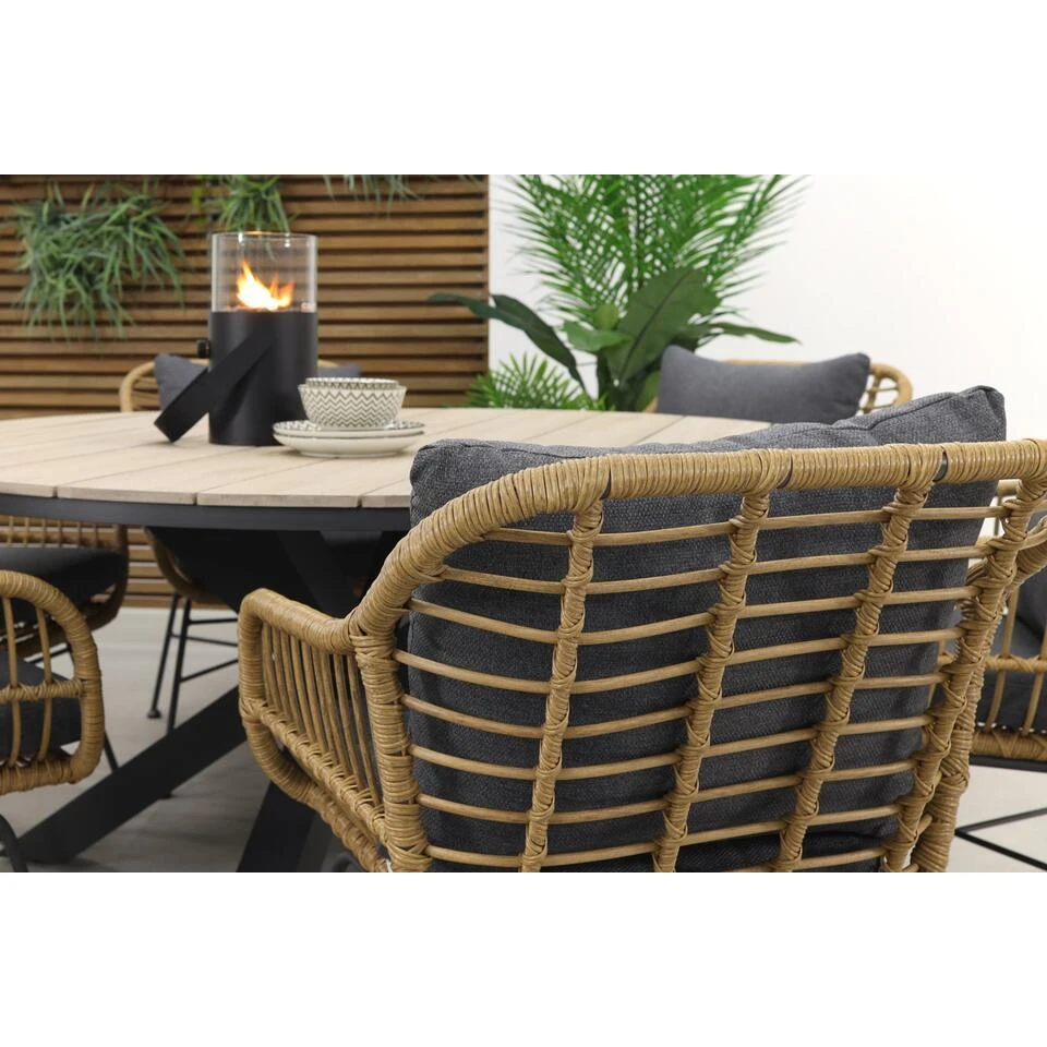 Garden Impressions Margriet Naturel / Edison 148 Cm. - Ronde Tuinset 14 Garden Impressions Margriet Naturel / Edison 148 Cm. - Ronde Tuinset - Afbeelding 12