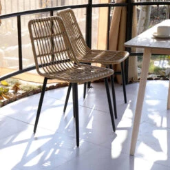 Set Van 4 Metalen En Rotan Tuinstoelen -VIDAXL Winkel 37251de00d814e4d943fa30f48ef2be4