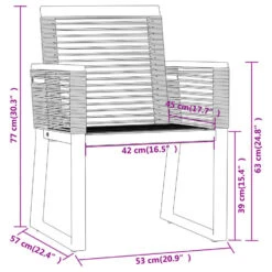 VidaXL - 5-delige Tuinset - Zwart PVC Rattan En Staal - 140x70 Cm 16 VidaXL - 5-delige Tuinset - Zwart PVC Rattan En Staal - 140x70 Cm -VIDAXL Winkel 38e979785fb940a7883eded357d780a0