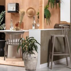 WOOOD Bliss Barstoelen Buiten - Kunststof - Taupe - Set Van 2 -VIDAXL Winkel 396b5f692fcd4f3ab57090155d54d171