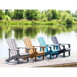 Beliani Tuinstoel ADIRONDACK - Lichte Houtkleur Kunsthout -VIDAXL Winkel 398dcd3adff443a8ae4204e47fc165ef